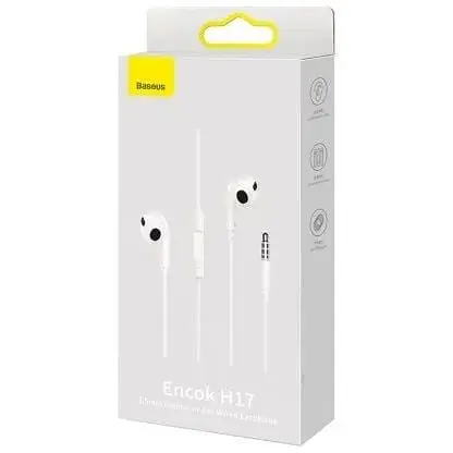 Наушники Baseus Encok Wired H17 (3,5mm) white NGCR020002 - фото 2