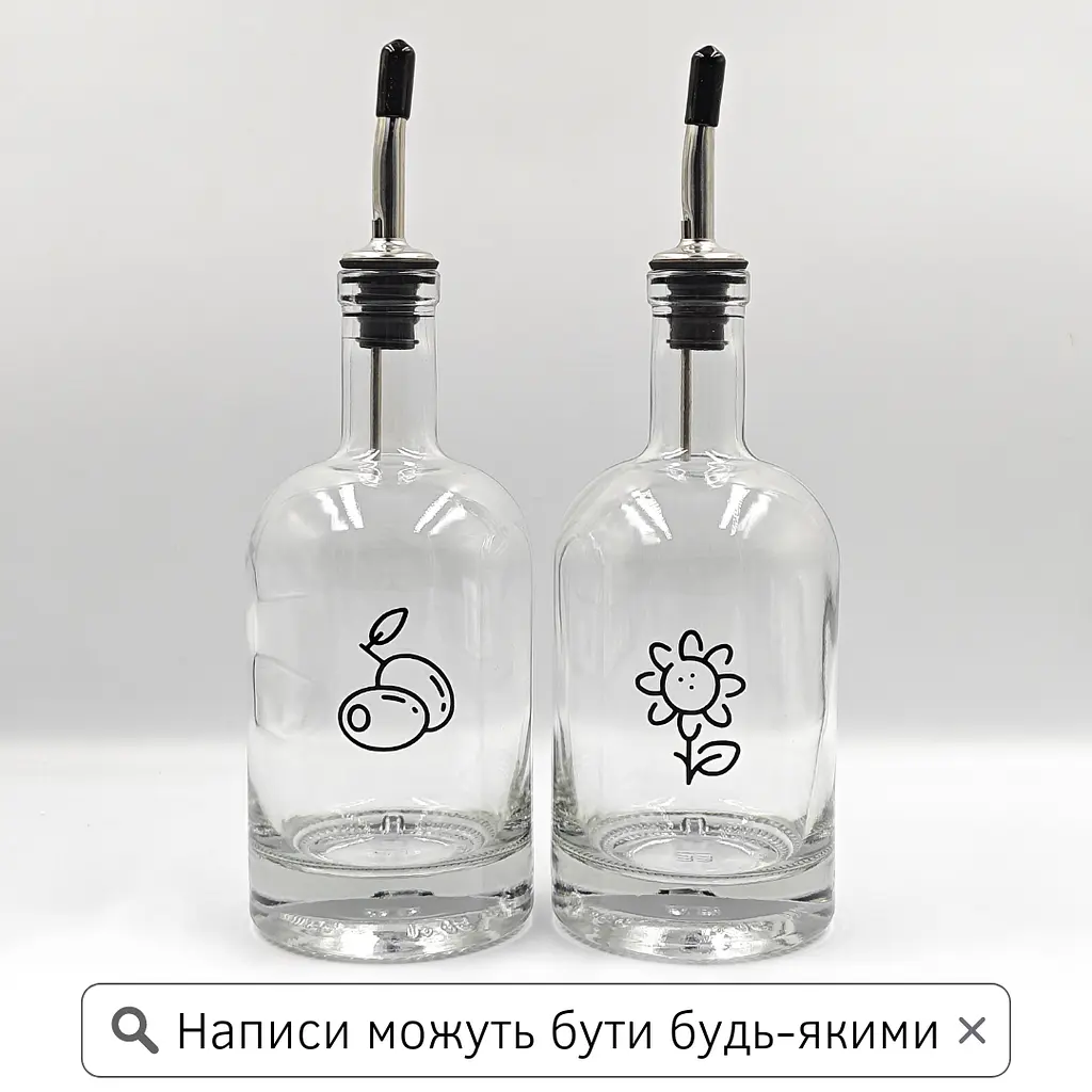 Набір пляшок для олії та оцту 2 шт. з дозатором 500 мл - фото 2