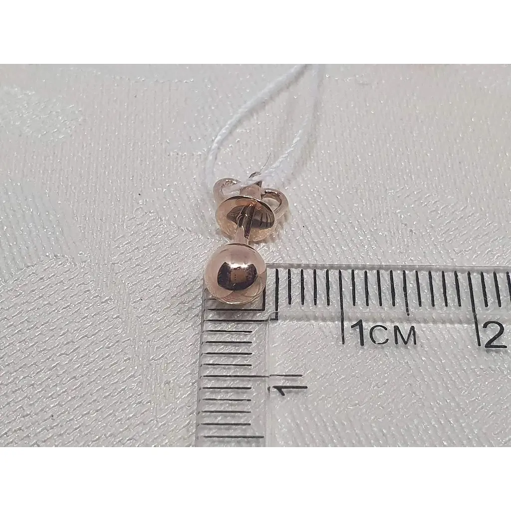 Золоті сережки-пуссети Favoritum Кульки. 210115_5 - фото 3