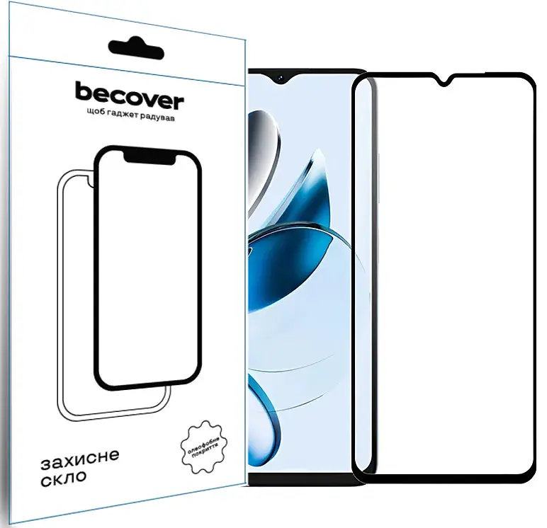 Скло захисне BeCover Oscal Tiger 10 6.6" Black (711578) - фото 2