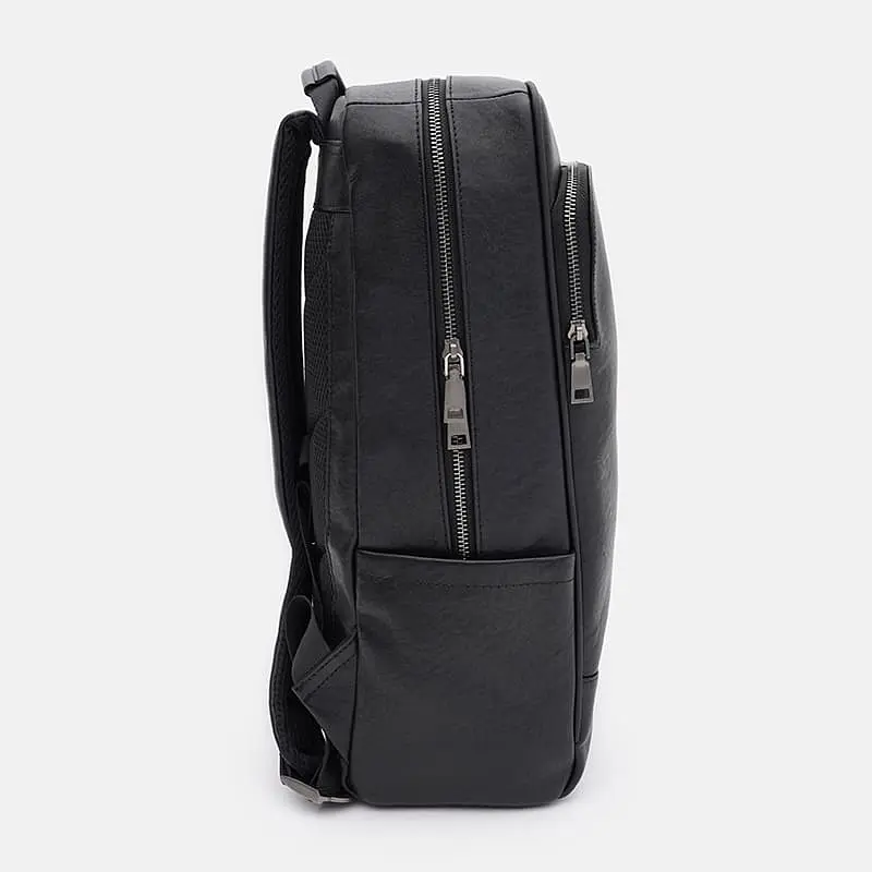 Чоловічий шкіряний рюкзак Ricco Grande K16616bl-black - фото 4