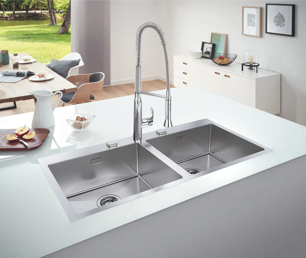 Кухонна мийка з нержавіючої сталі Grohe K800 31585SD1, Нержавіюча сталь - фото 4
