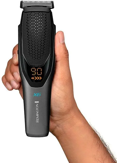 Машинка для стрижки Remington Power X Series X6, мережа+акум., насадок-4, сталь, чорно-сірий - фото 7
