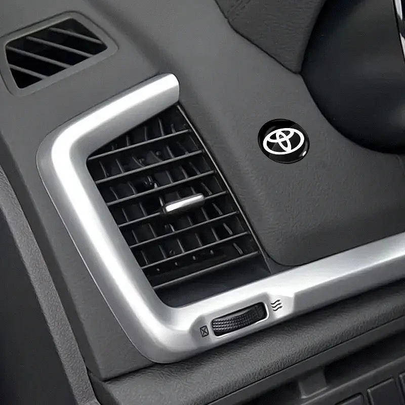 Наклейка з логотипом Toyota для автоключів d=15 мм Пластикова об'ємна (Завод) - фото 4