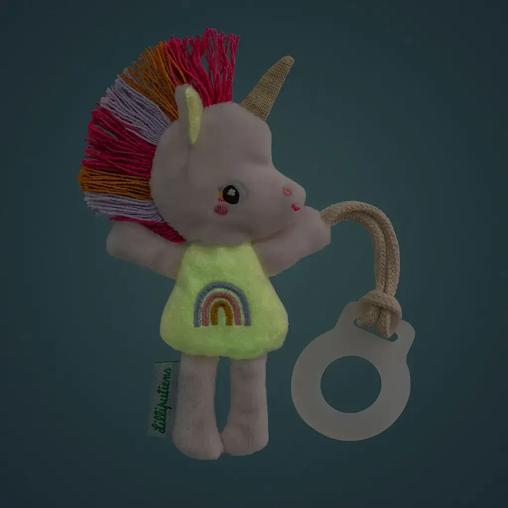 Тримач для пустушки Lilliputiens Єдиноріг Ліна світиться в темноті (83594) - фото 2