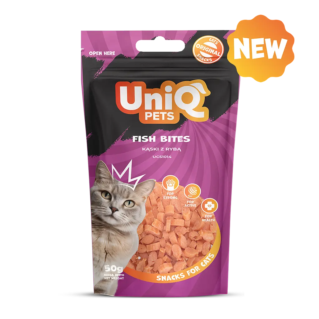 Ласощі для котів Uniq PETS CAT SNACKS MIMI Рибні шматочки, 50 г - фото 3