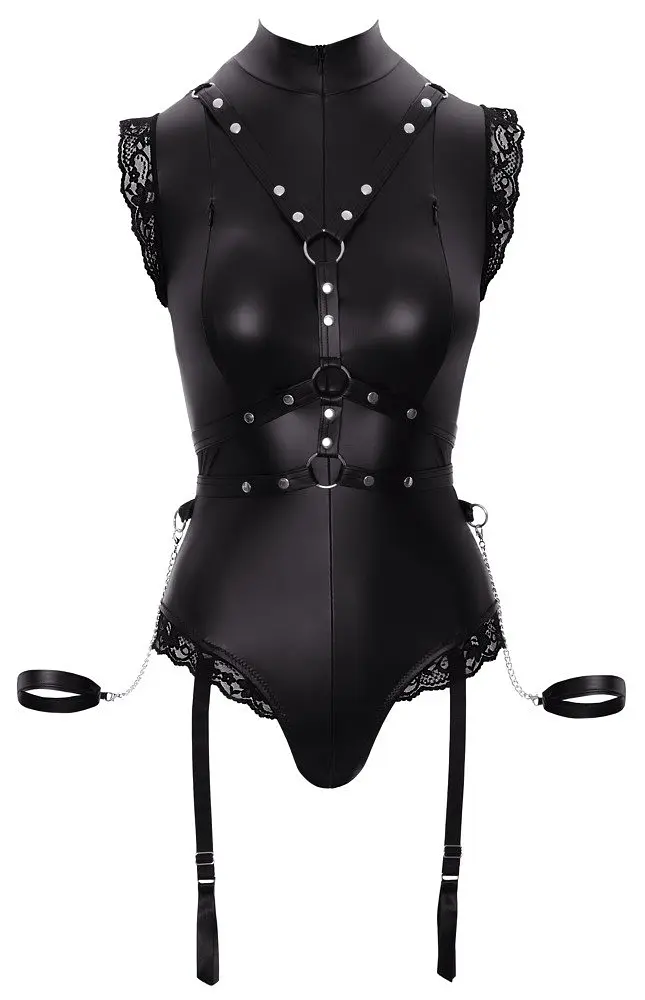 Боді Cottelli Collection Bondage Matte XL чорний - фото 4