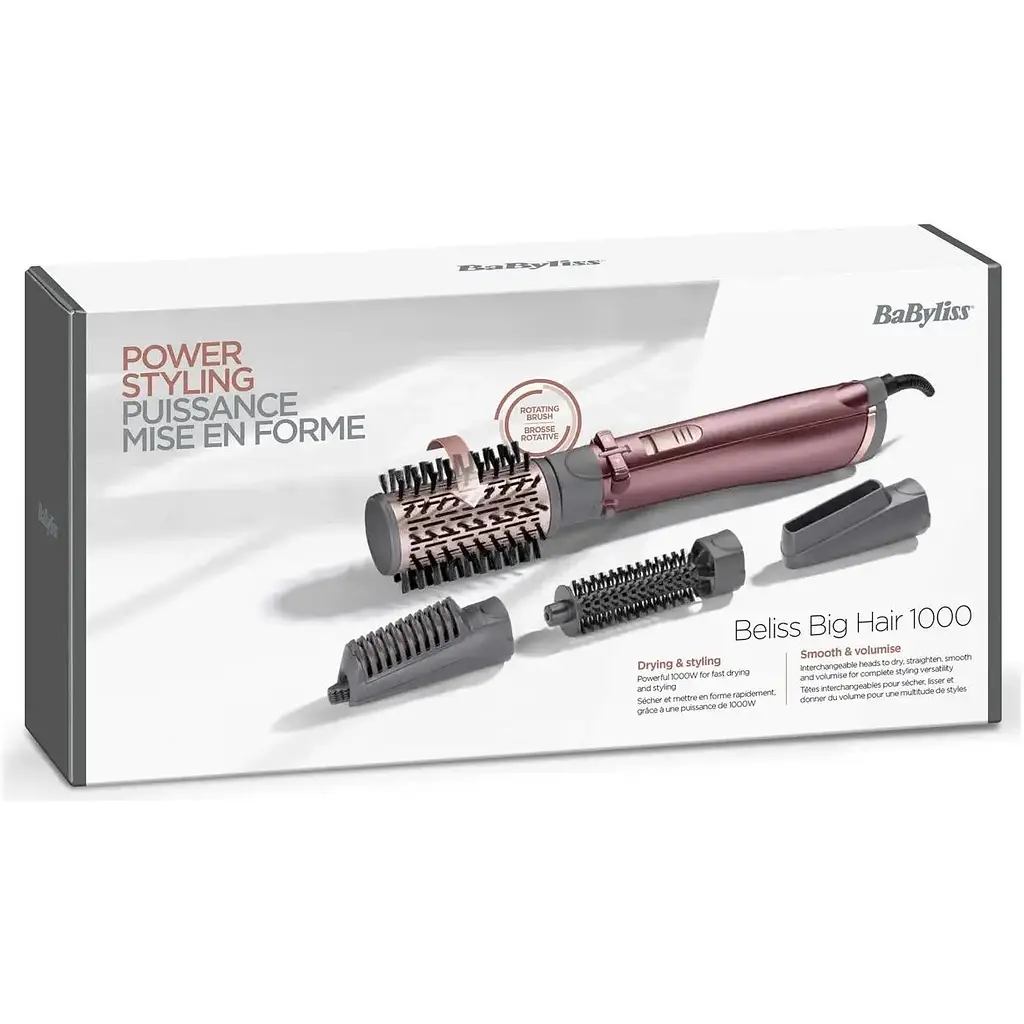 Фен-щітка Babyliss Beliss Big Hair 1000 Вт рожевий (AS960E) - фото 2