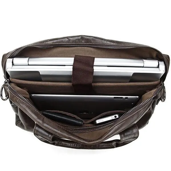 Сумка кожаная мужская Vintage 39,5х29х9 см sum0012453 - фото 7