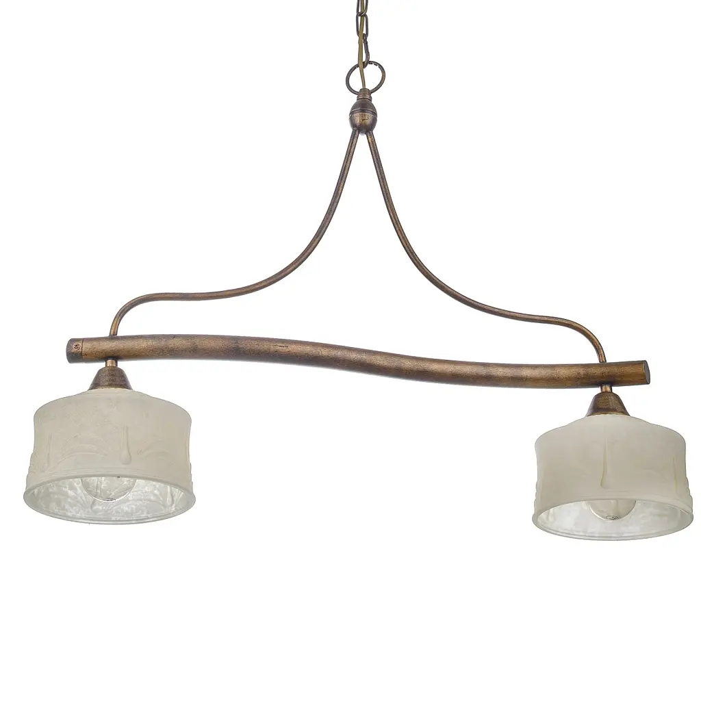 Люстра подвесная Brille кантри E27 60W G (LK-211S/2) - фото 3