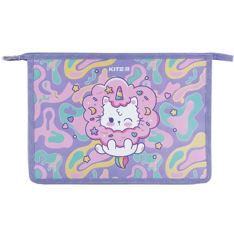 Папка на блискавці Kite Rainbow Catcorn A4+ ( K24-428-1) - фото 2