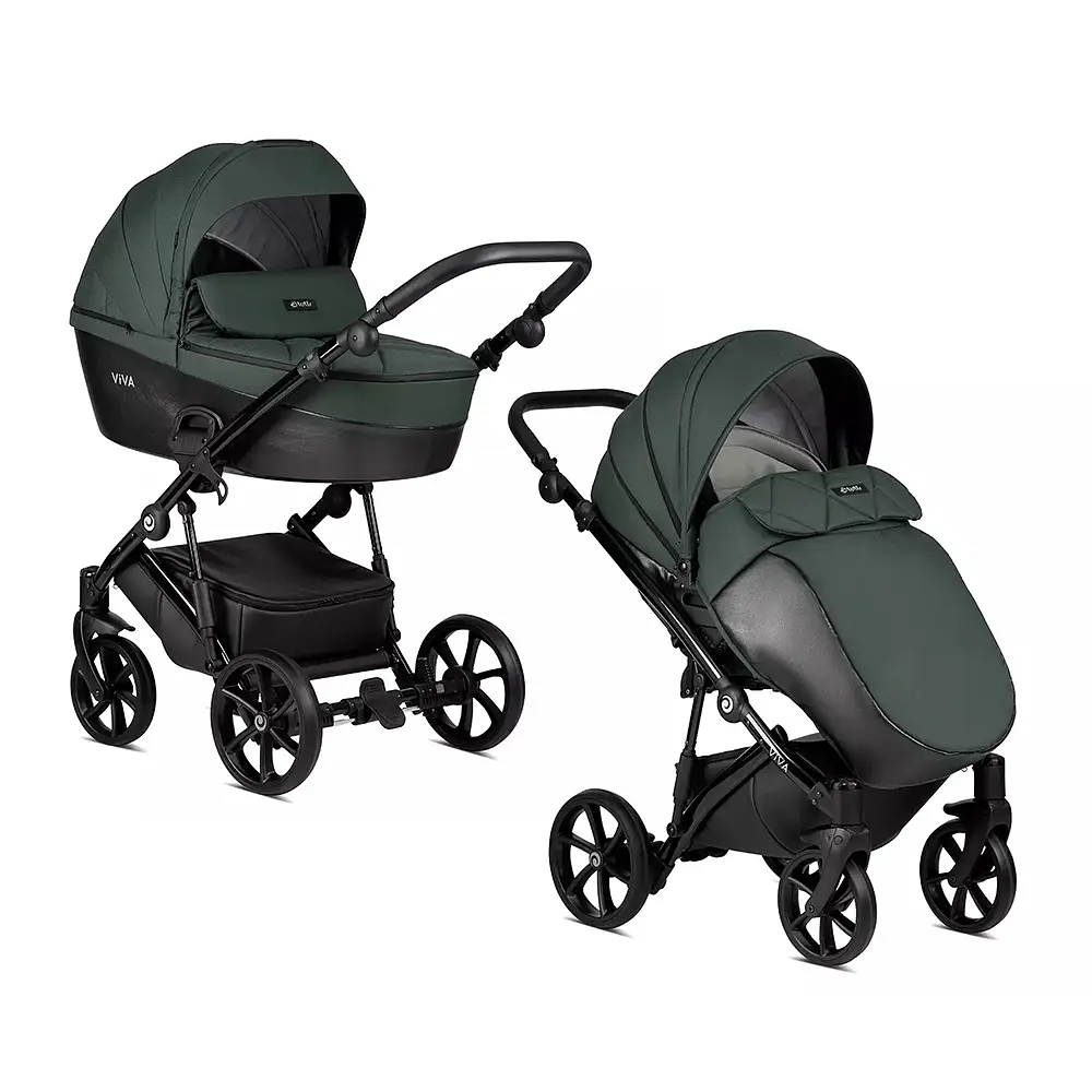 Коляска універсальна 2 в 1 Tutis Viva 4 Luxury Emerald - фото 4