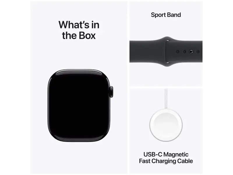 Смарт-годинник Apple Watch Series 10 GPS 46mm Jet Black Alu. Case w. Black Sport Band - M/L (MWWQ3) - фото 8
