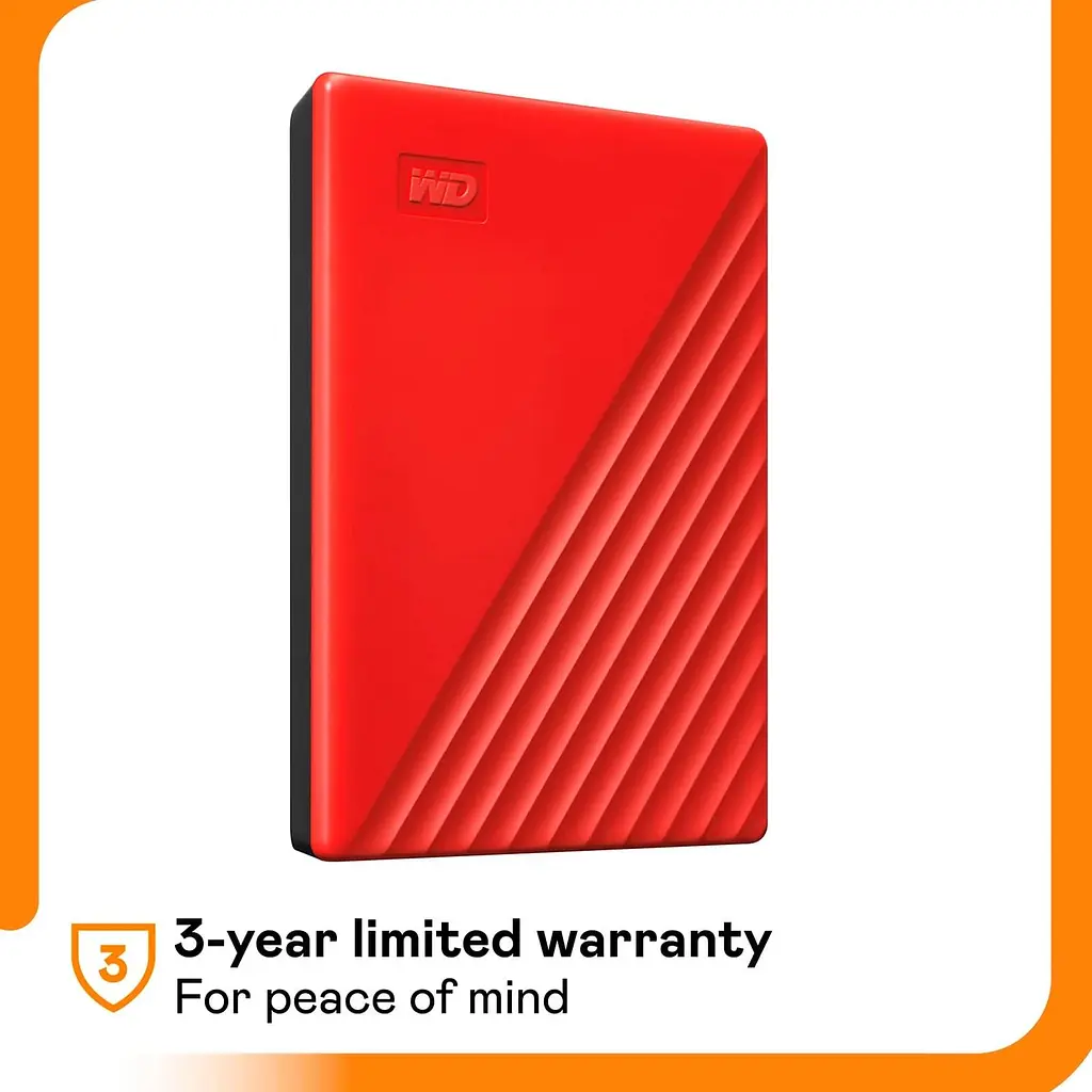 Внешний жёсткий диск Western Digital External WD My Passport 6TB USB 3.2 Red (WDBR9S0060BRD-WESN) - фото 7