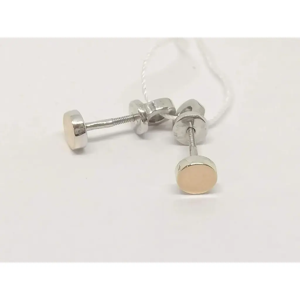 Серебряные пуссеты Golden Silver c позолотой. ЛИБЕ - фото 3