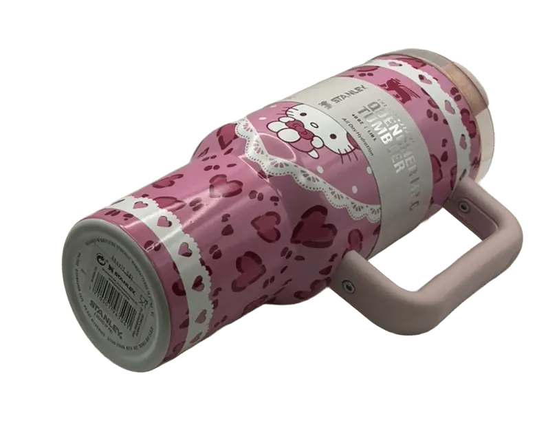 Термос термочашка Stanley Quencher H2.0 Tumbler Світиться у темряві 1,18 л Hello Kitty Pink Love Edition KT7001978 - фото 6