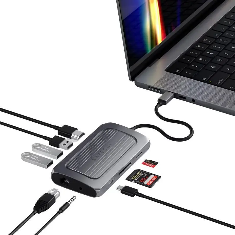 Адаптер Satechi USB4 Multiport Adapter with 8K HDMI Space Gray (ST-U4MA3M) - фото 5