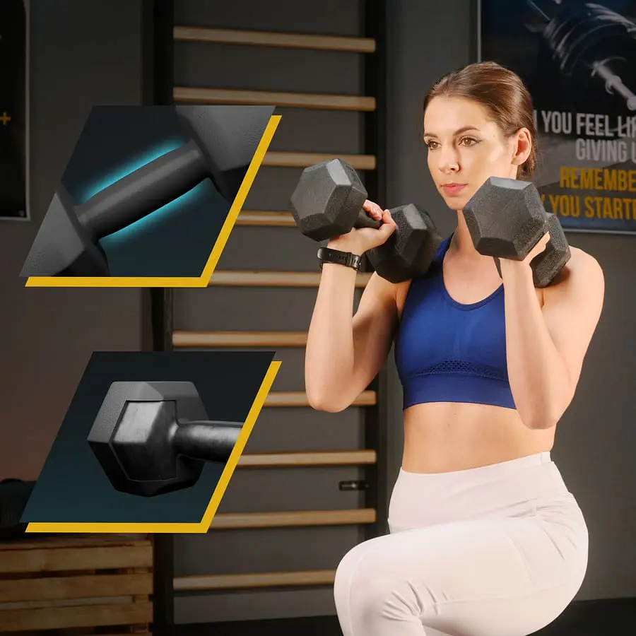 Гантелі для фітнесу композитні TREX Sport TX-008CD 2x10кг - фото 3