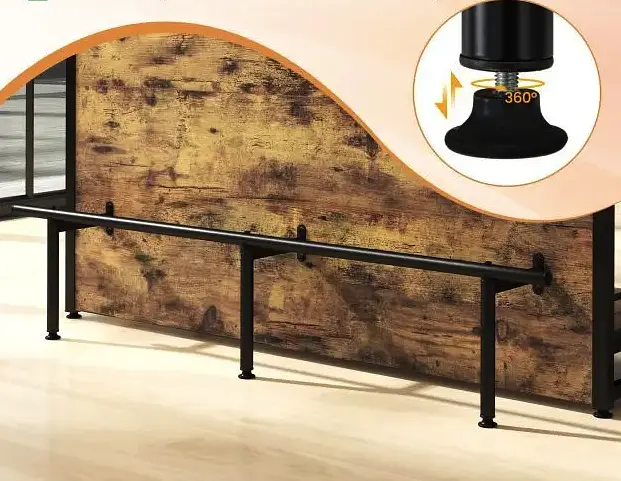 Тумба Costway Dent двосторонній домашній бар в стилі Loft - фото 6