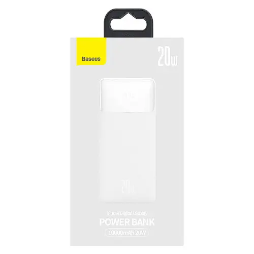 Портативный аккумулятор Baseus Bipow Digital Display OE 10000mAh 20w (PPBD050502) белый - фото 2