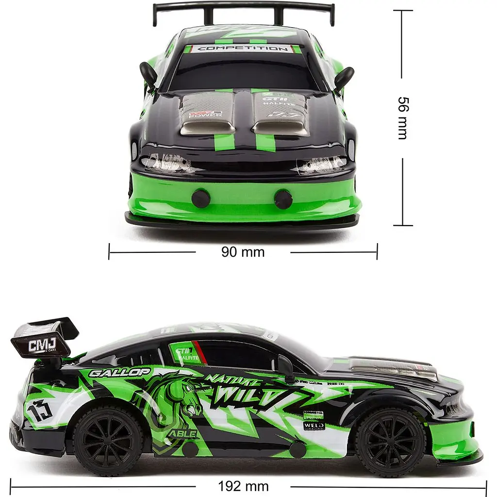 Машинка на радіокеруванні KS Drive Road Rebels 1:24 Green (18599OB) [113414] - фото 5