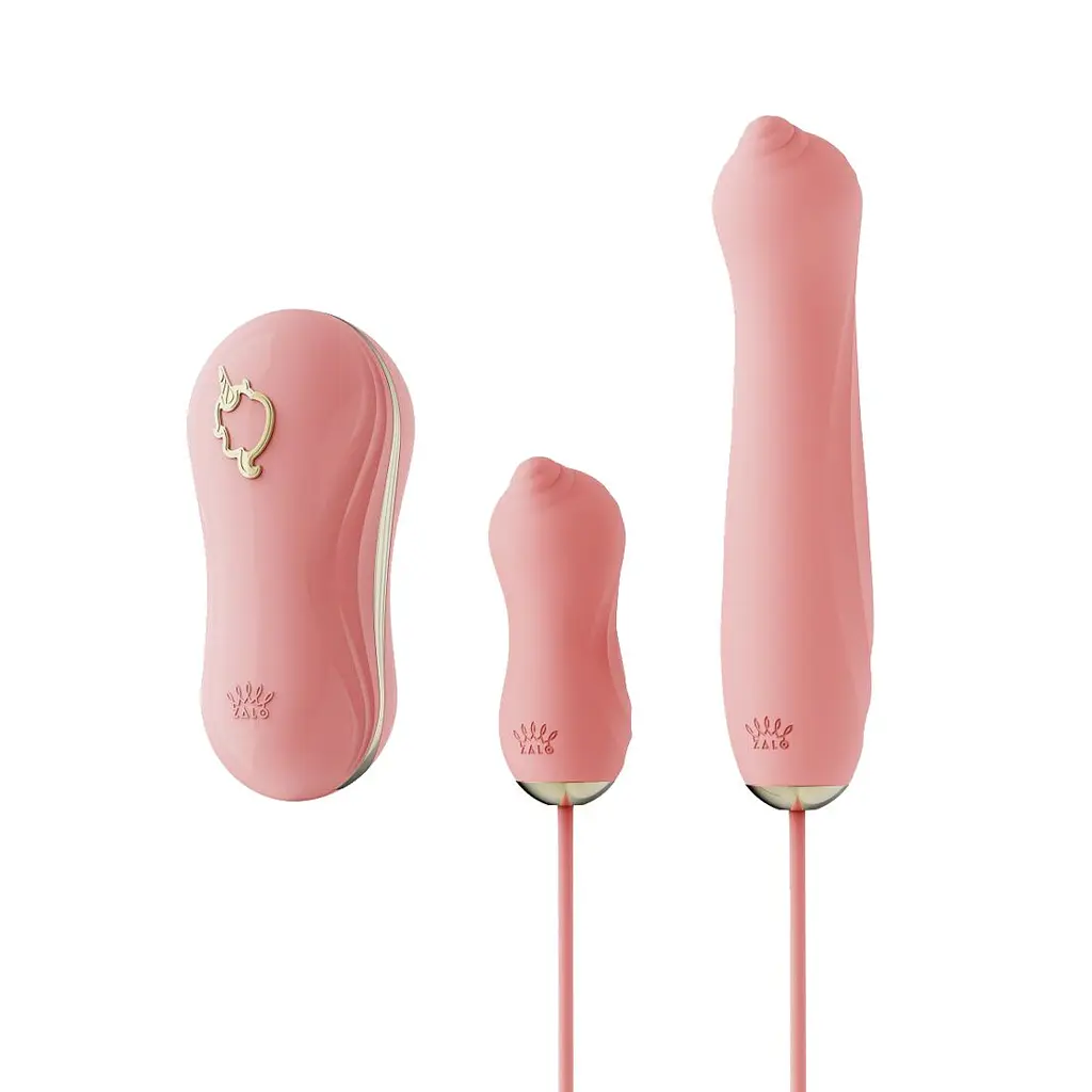 Набір 3в1 Zalo - UNICORN Set Pink, віброяйце, пульсатор, вакуумний стимулятор