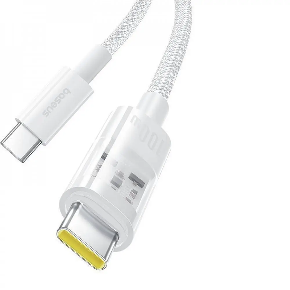 Кабель Baseus Gem Fast-Charging Type-C to Type-C 100W 2m white (P10373000211-01) - фото 7