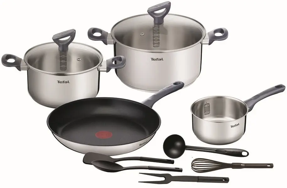 Набір посуду Daily Cook, 11предметів, нержавіюча сталь, бакеліт, скло Tefal kuh0016921 - фото 2