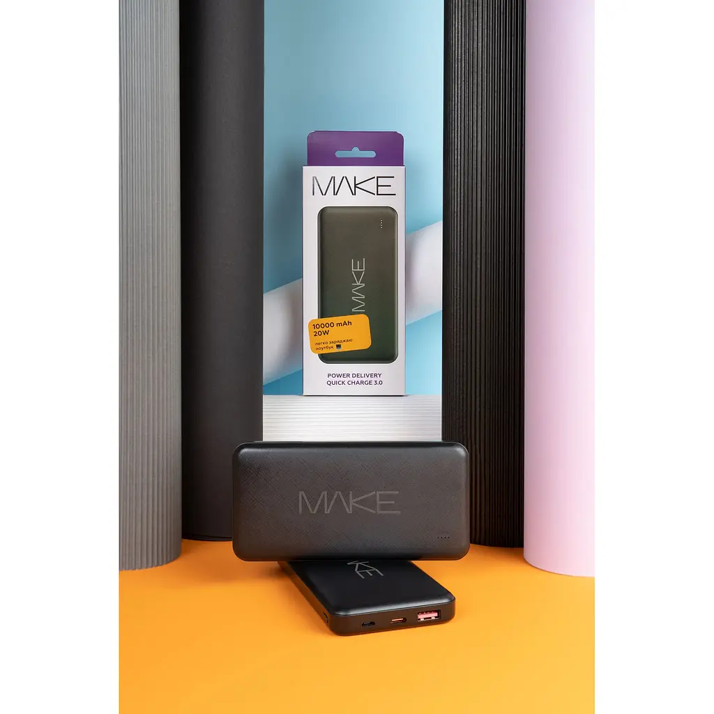 Повербанк Make 20W 10000 mAh PD+QC Black (MPB-105BK) - фото 4