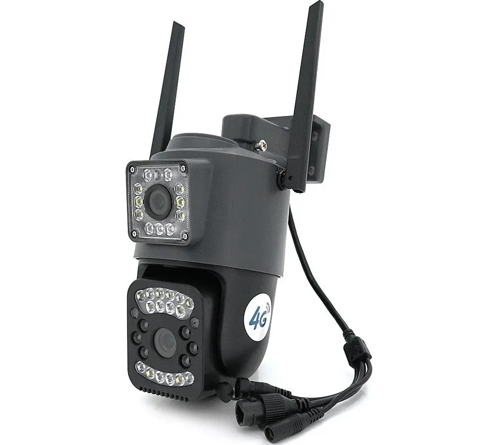 Видеокамера 4G Wi-Fi уличная с двумя объективами 2+2mpx YOSO YOIPC41D4MP50 PTZ 2.8mm V380