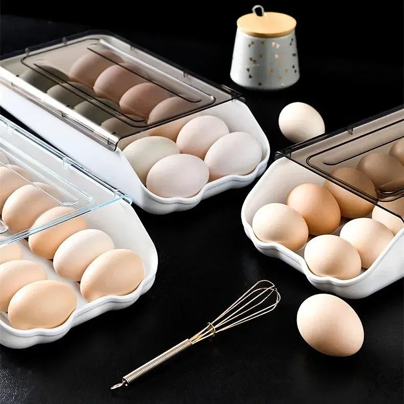 Контейнер - лоток для зберігання яєць EGG TRAY Органайзер для холодильника на 14 яєць - фото 4
