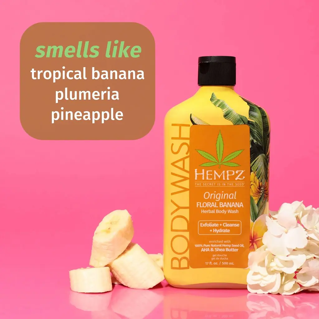 Гель для душу "Оріджинал" Original Floral Banana Herbal Body Wash Hempz 500 мл (8013-03) - фото 3