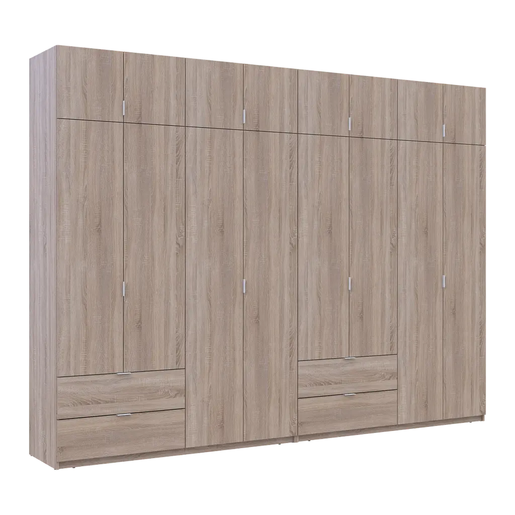 Шафа для одягу Doros Лукас Дуб сонома 4+4 ДСП 320х50х240 (42005127) - фото 6