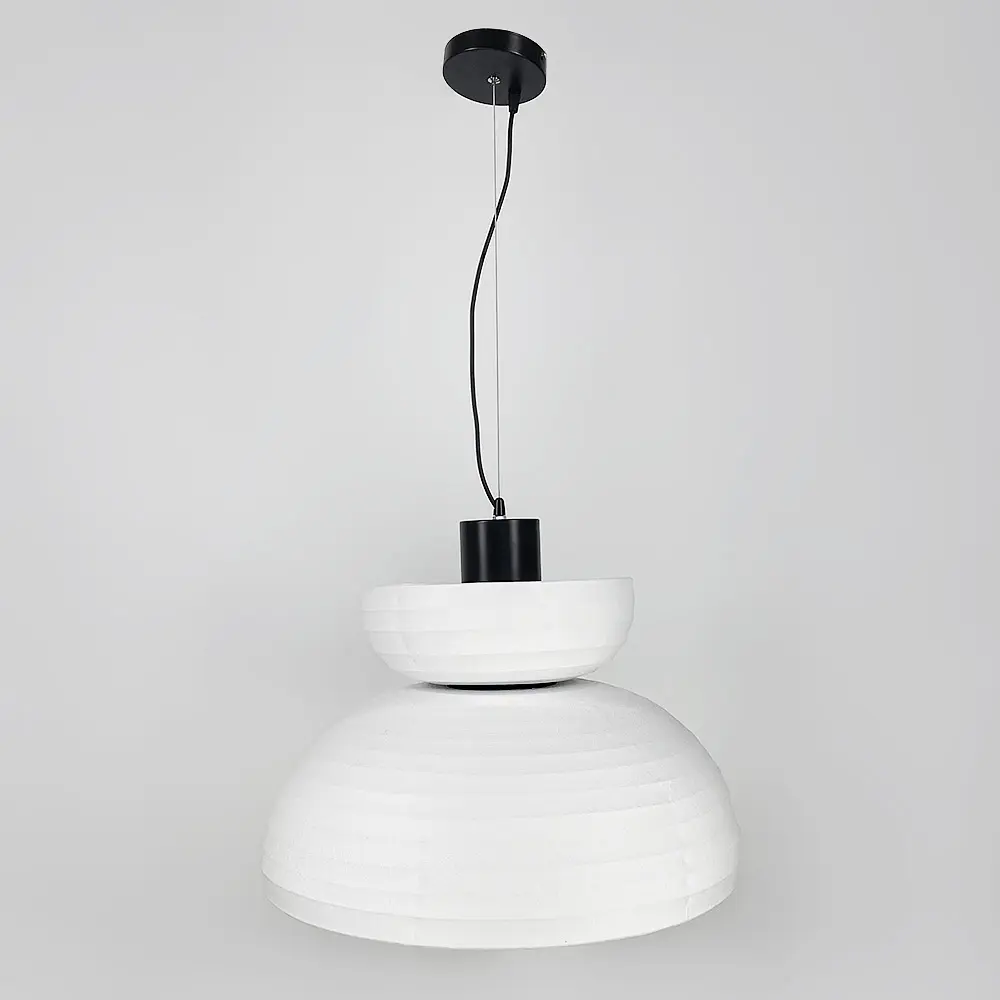 Люстра в черном корпусе с белым абажуром Ø 50 см Ст. PL 053-500 | Line F - фото 8