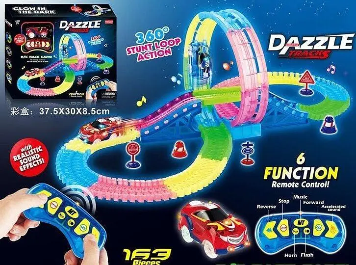 Автотрек Magic Tracks Dazzel на радіокеруванні, світний трек із машинкою, гнучка траса - фото 3