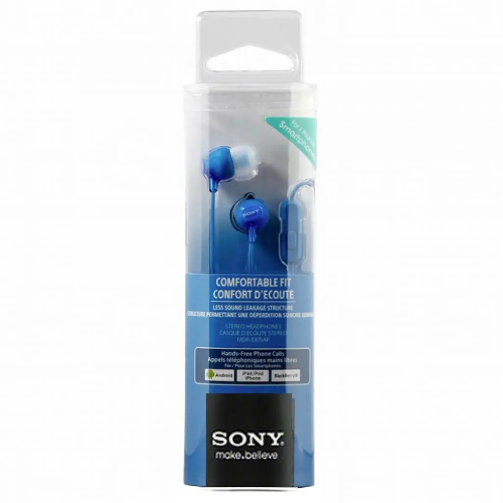 Навушники Sony MDR-EX15AP Blue - фото 2