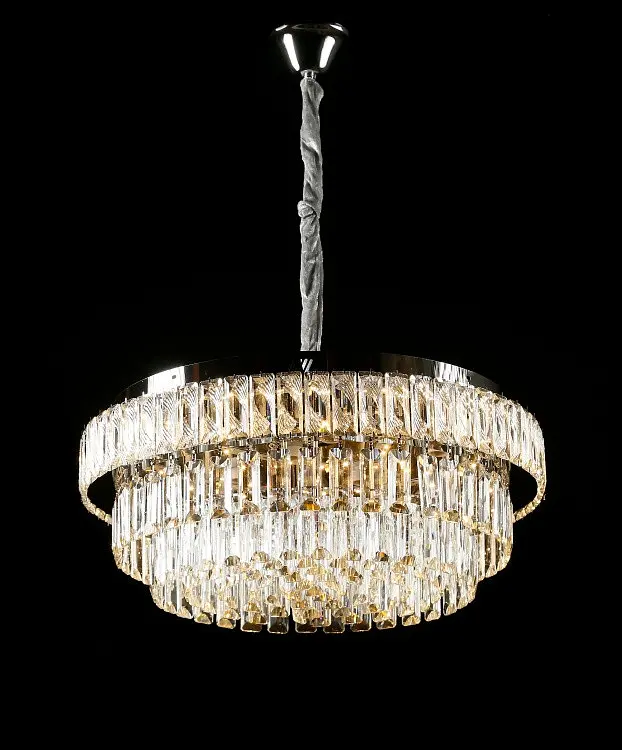 Хромированная хрустальная светодиодная люстра Splendid Ray L1195/600/8+LED (CR), 60 см на 8 ламп E14 с дистанционным управлением - фото 3
