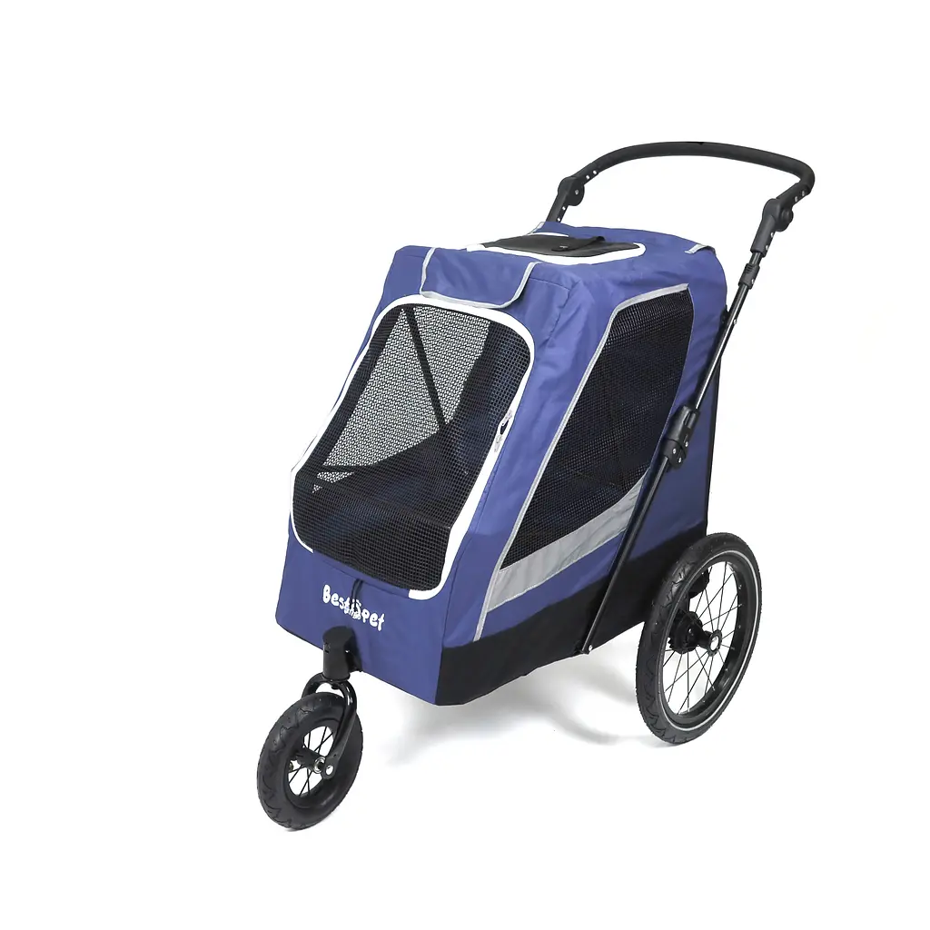 Коляска для домашніх тварин до 35 кг Bestopet Люпосанчик BS-RL-02 Dark Blue зі знімним столиком для грумінгу - фото 3