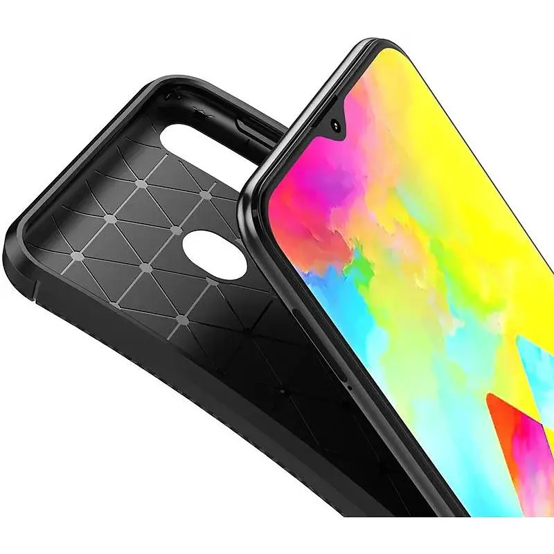 Чохол-накладка Toto TPU Carbon Fiber 1.5 mm Case Samsung Galaxy M20 Coffee - фото 3