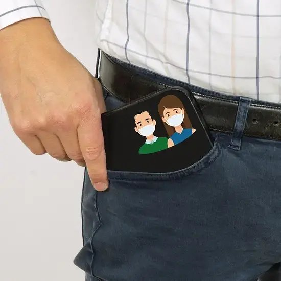 Футляр портативный для хранения масок Snips 11х12.4 см черный (8001136903748_7) - фото 5