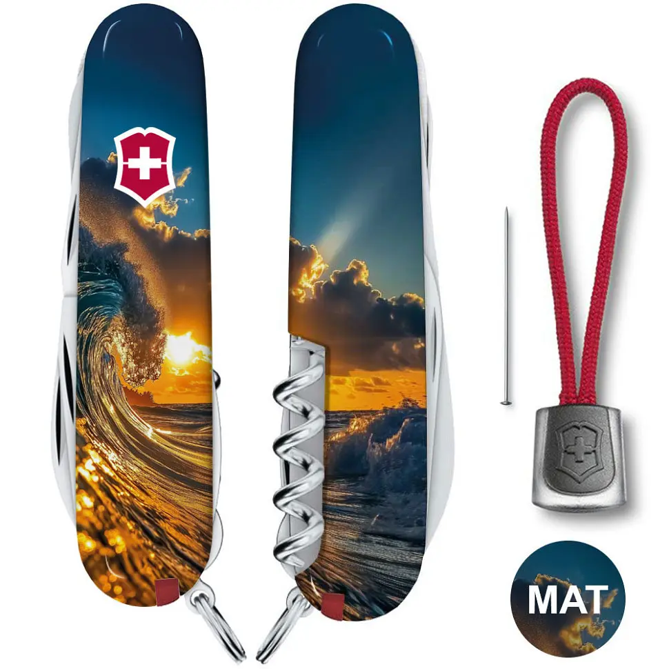 Складаний ніж Victorinox HUNTSMAN DESIGN Сонячна хвиля - фото 3