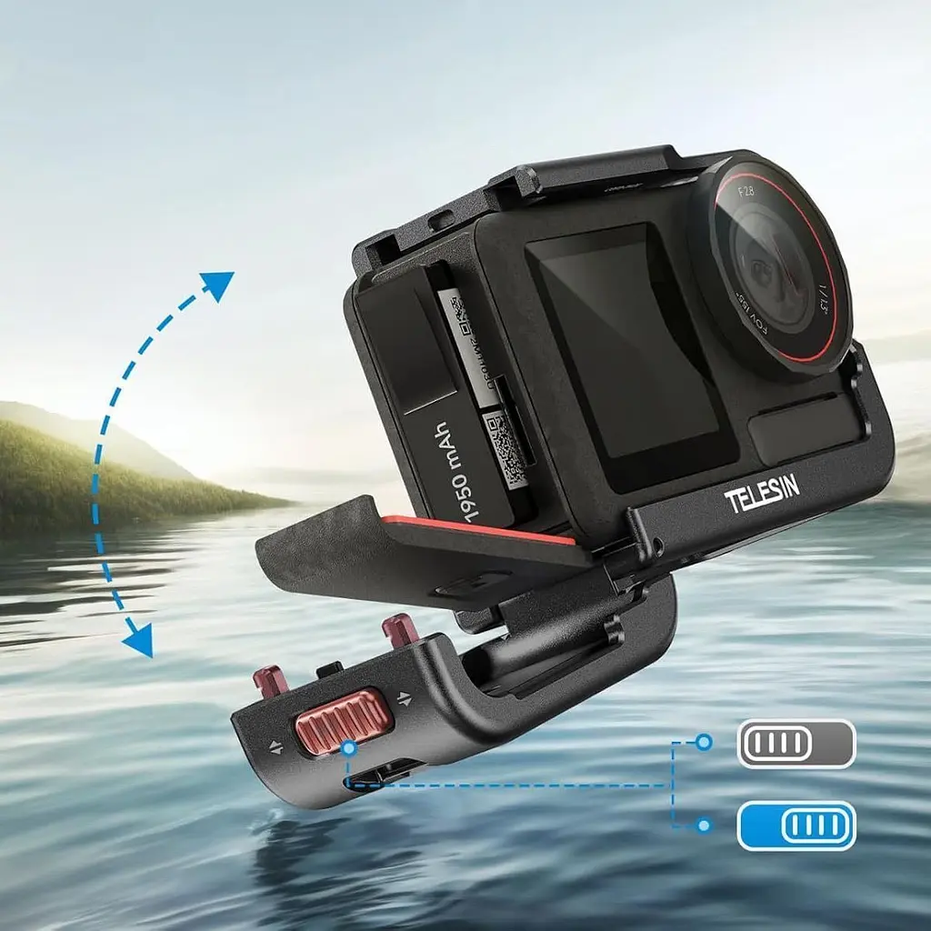 Рамка Telesin S6-FMS-13BK-TDJ-1 для DJI Action 5 Pro/4/3 Black - фото 5