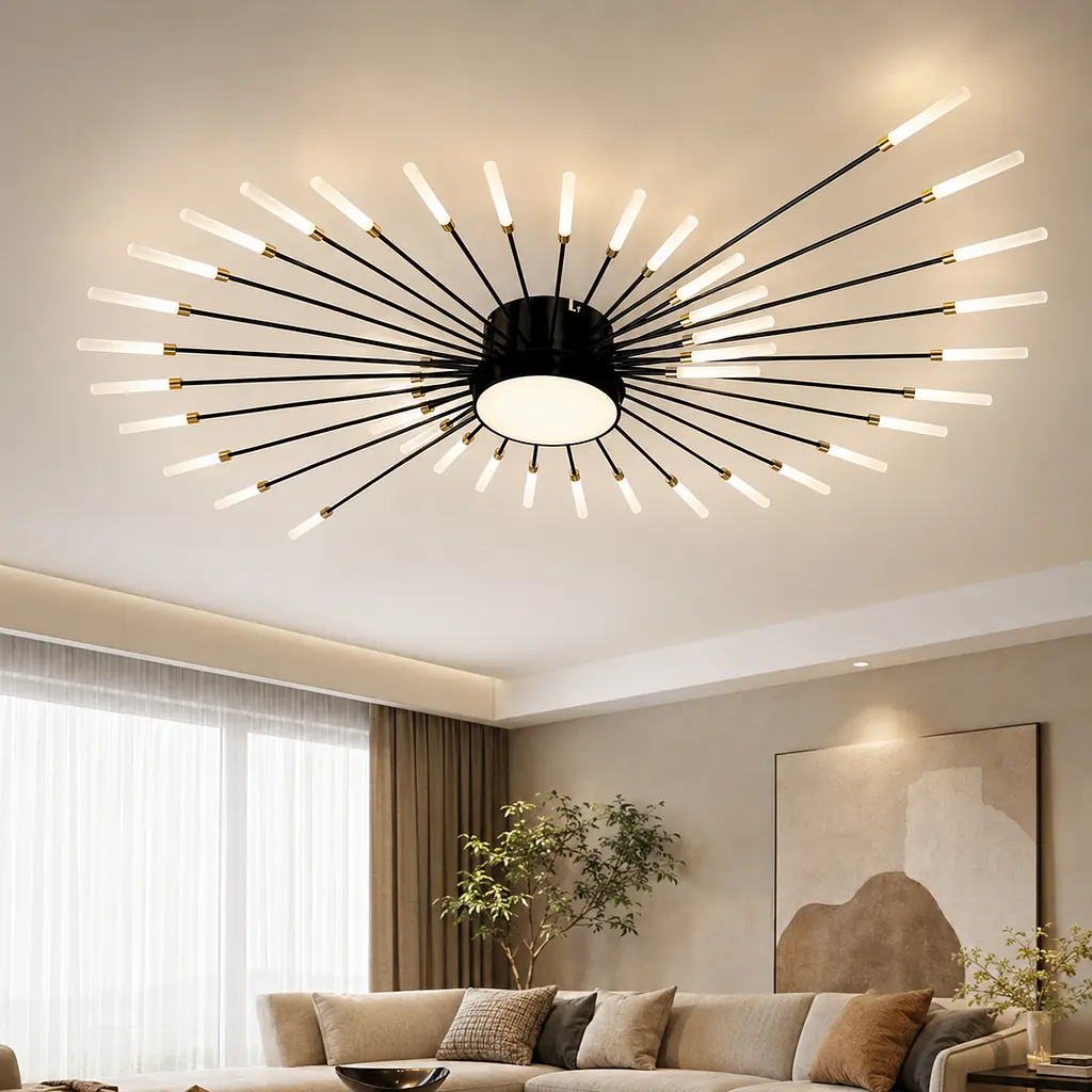 Світлодіодна люстра стельова Artlight 6472/42BK, 37 Вт, чорна