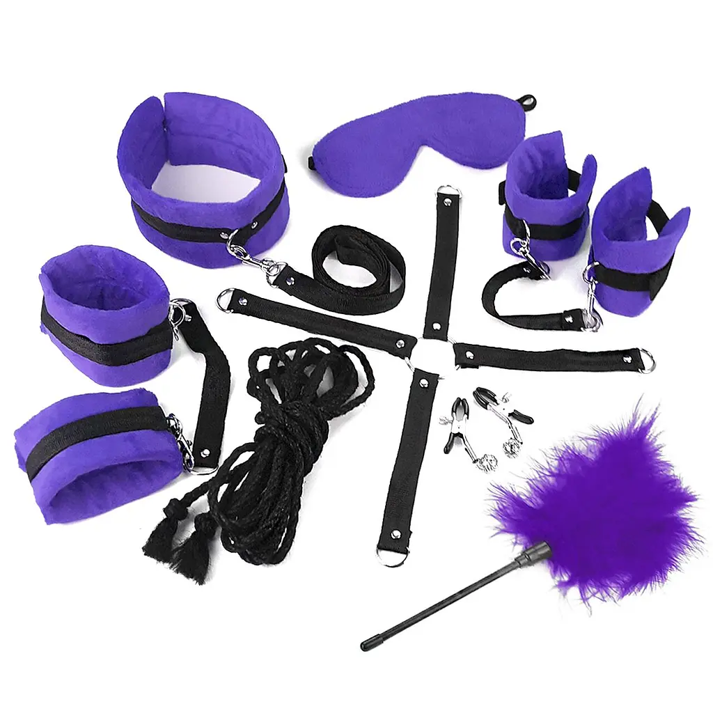 BDSM-набір Art of Sex Soft Touch BDSM Set, фіолетовий, 9 предметів - фото 4