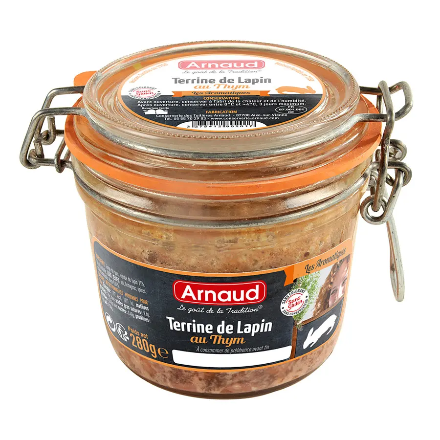 Паштет Arnaud Terrine de Lapin au Thym кролик з чебрицем 280 г