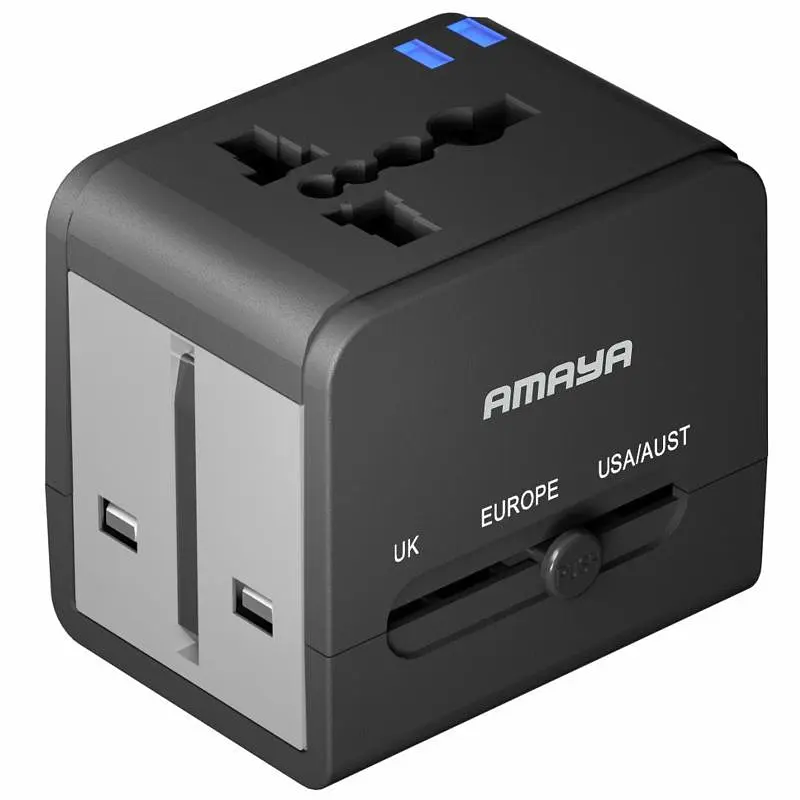 Мережевий універсальний перехідник X10W 10W + 1USB-A/1C Black Amaya teh0030541