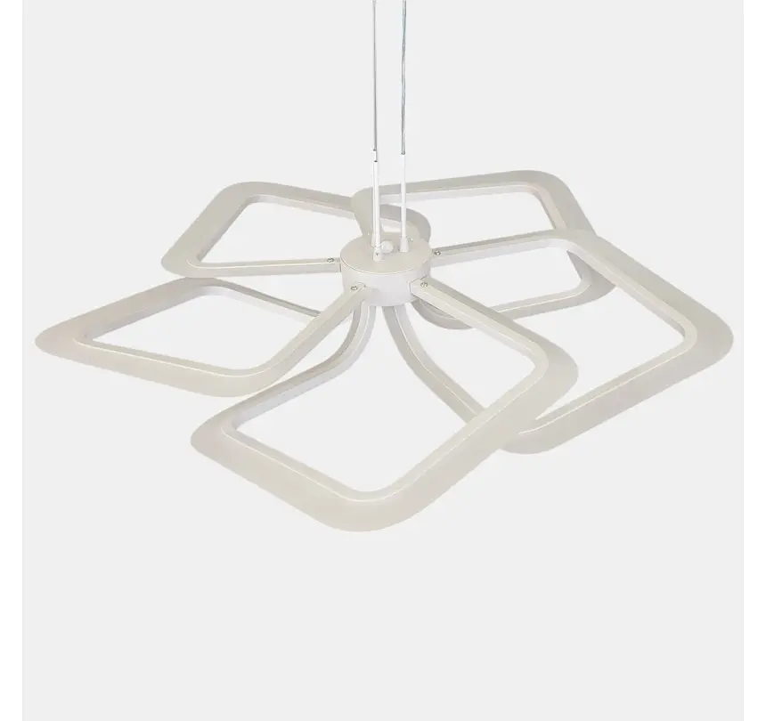 Біла компактна підвісна LED люстра з 5 контурами Artlight 2406-5DS-WH - фото 4