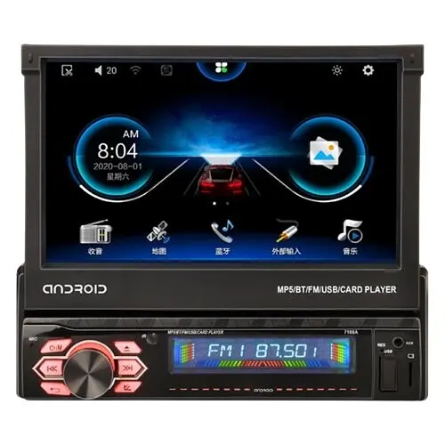 Автомагнитола XPRO 1DIN CML-PLAY 7188A ANDROID 9.0 2/16Gb GPS BT WI-FI USB AUX черный (7188A_4455) - фото 4