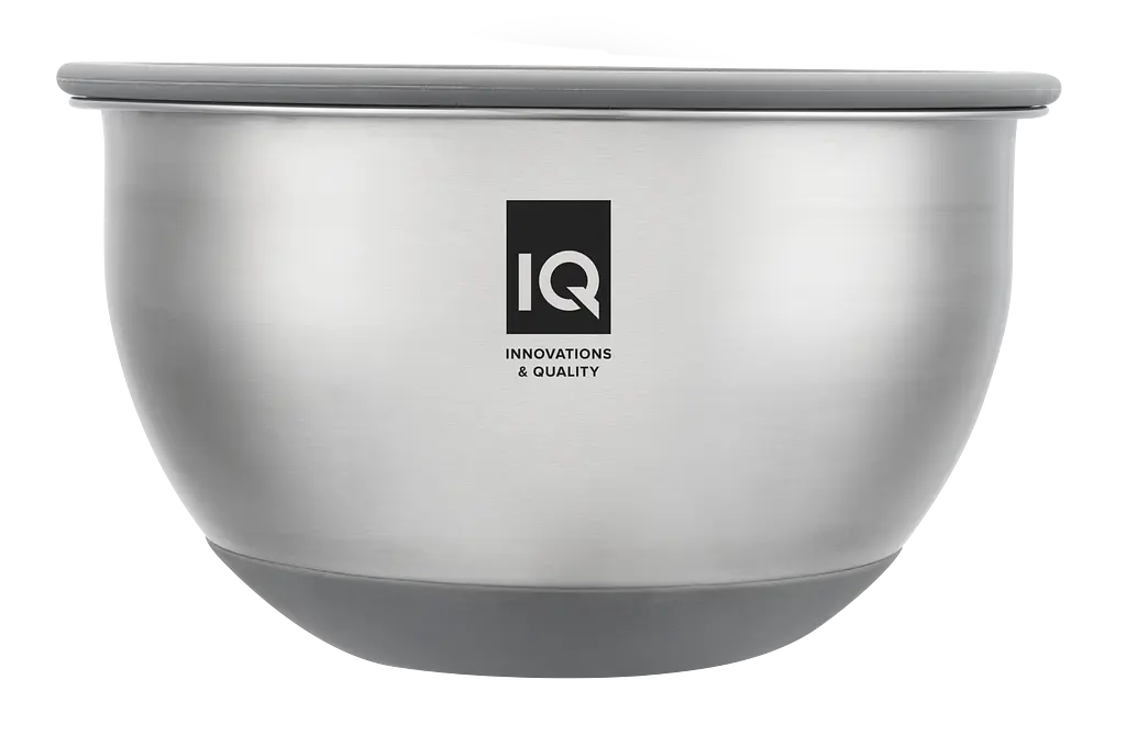 Миска IQ Be Chef 24 см 5.0 л з кришкою срібляста (IQ-9144-24) - фото 3