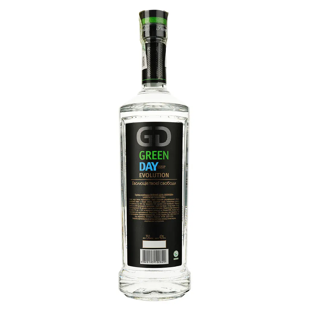 Водка Green Day Evolution, 40%, 0,75 л - фото 2